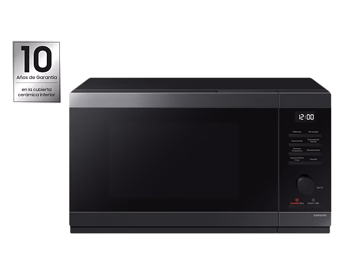 HORNO MICROONDAS SAMSUNG 1.1' PIES CUBICOS POWER DEFROST ACERO INOX. NEGRO MS32DG4504AGAX