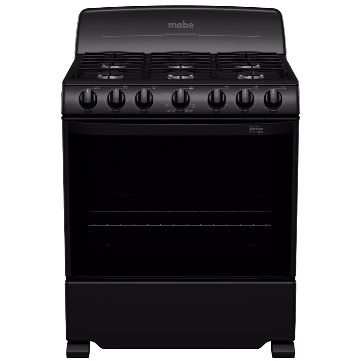 ESTUFA CON HORNO MABE 30" CON COPETE Y PARILLAS DE ALTA RESISTENCIA NEGRA EM7620BAPN2