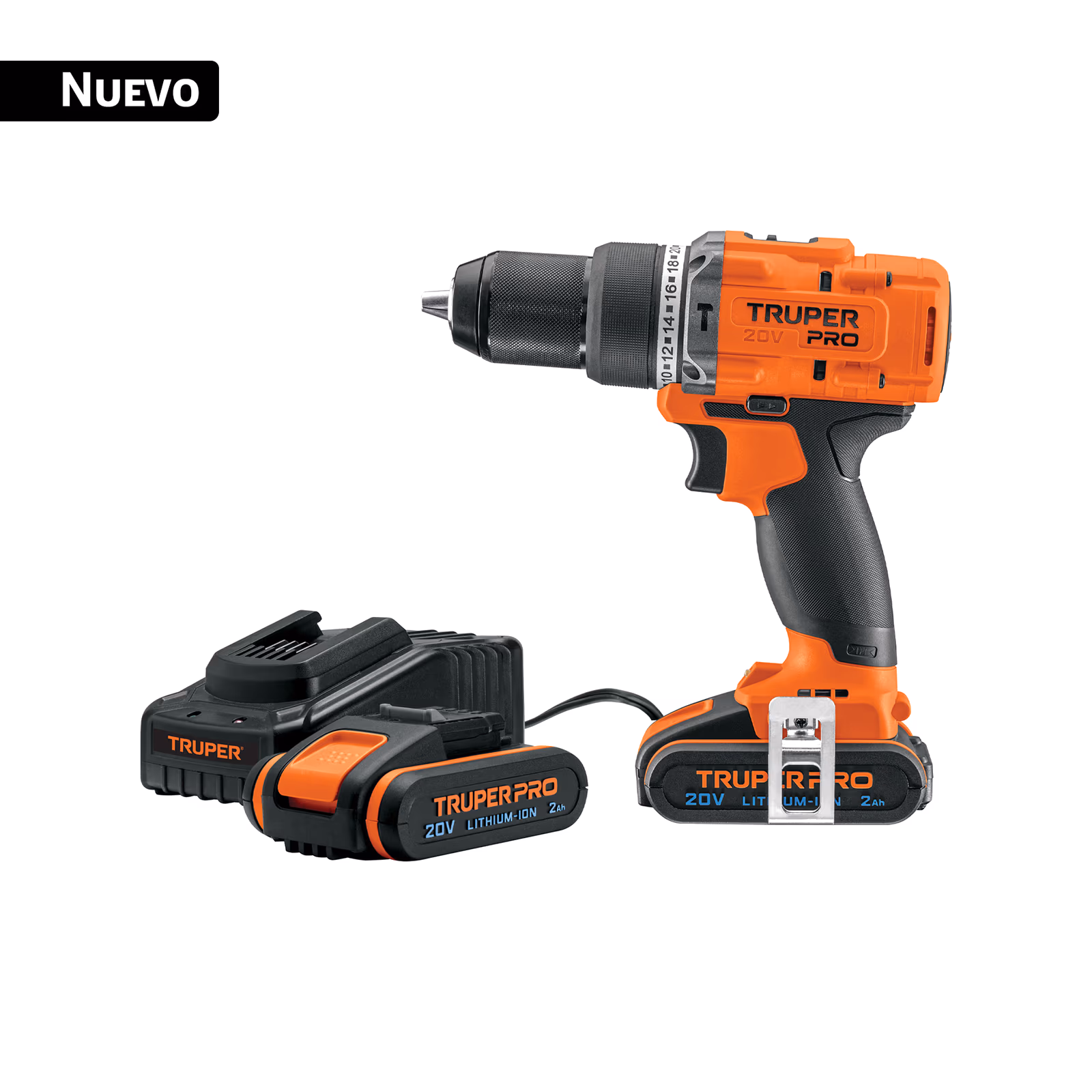Rotomartillo/destornillador 1/2", 20V, 2 baterías 2Ah, PRO ROTI-20A3