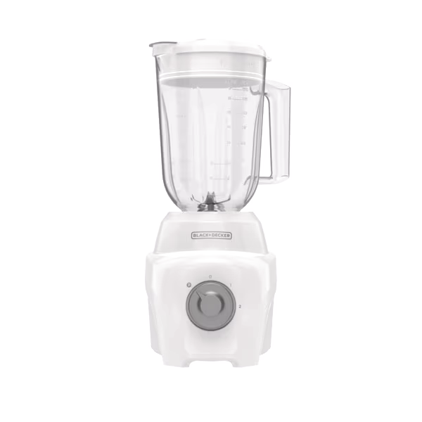 LICUADORA BLACK&DECKER 2 VEL. CONTROL DE PERILLA VASO PLASTICO BLANCA BL0877-0WDLA
