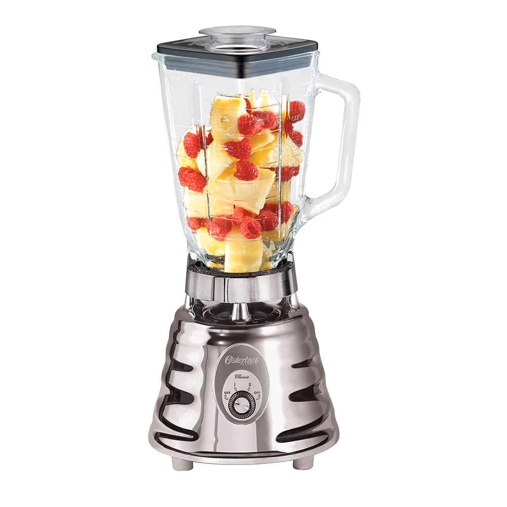 LICUADORA OSTER CROMADA 2 VELOCIDADES VASO DE VIDRIO 46515