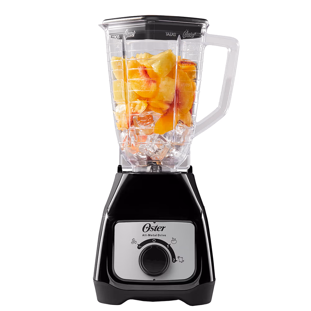 LICUADORA OSTER 2 VEL. CONTROL DE PERILLA VASO DE PLASTICO NEGRO BLSTKAP-BRD