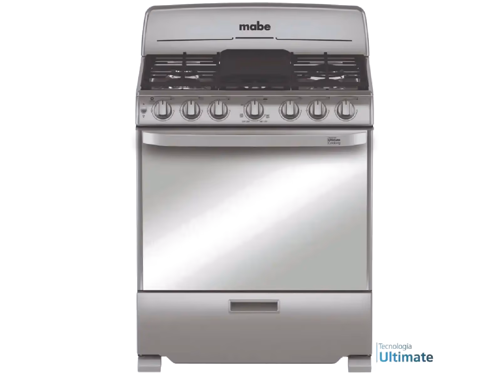 ESTUFA CON HORNO MABE 30" PARRILLAS DE HIERRO FUNDIDO GRIS ACERO INOXIDABLE EM7659BFIX2