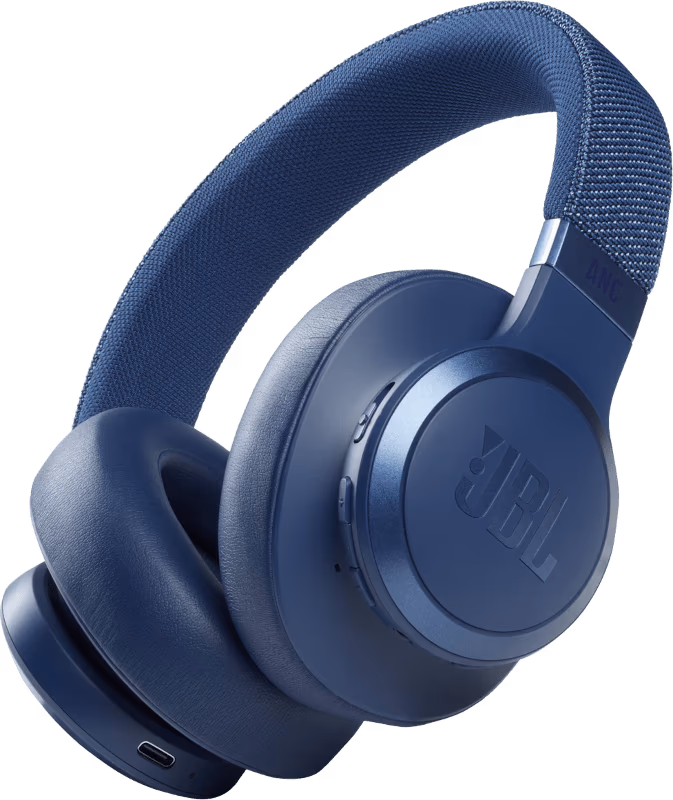 AUDIFONOS JBL DE DIADEMA AZUL CON CANCELACION DE RUIDO LIVE660