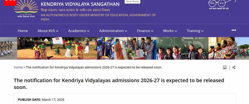 Cover image for KVS Admission 2026-27: Complete Guide to Registration Dates, Process & Eligibility for All Classes