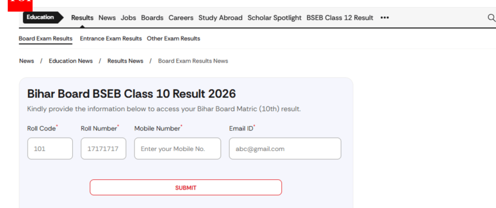 Cover image for BSEB Bihar Board 10th Result 2026 Declared: Pass Percentage 81.79%, Steps to Check