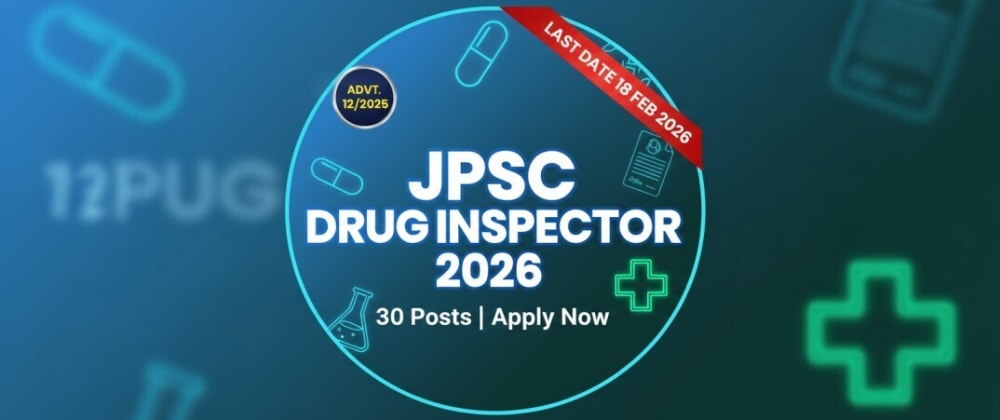 Cover image for JPSC Drug Inspector Recruitment 2026