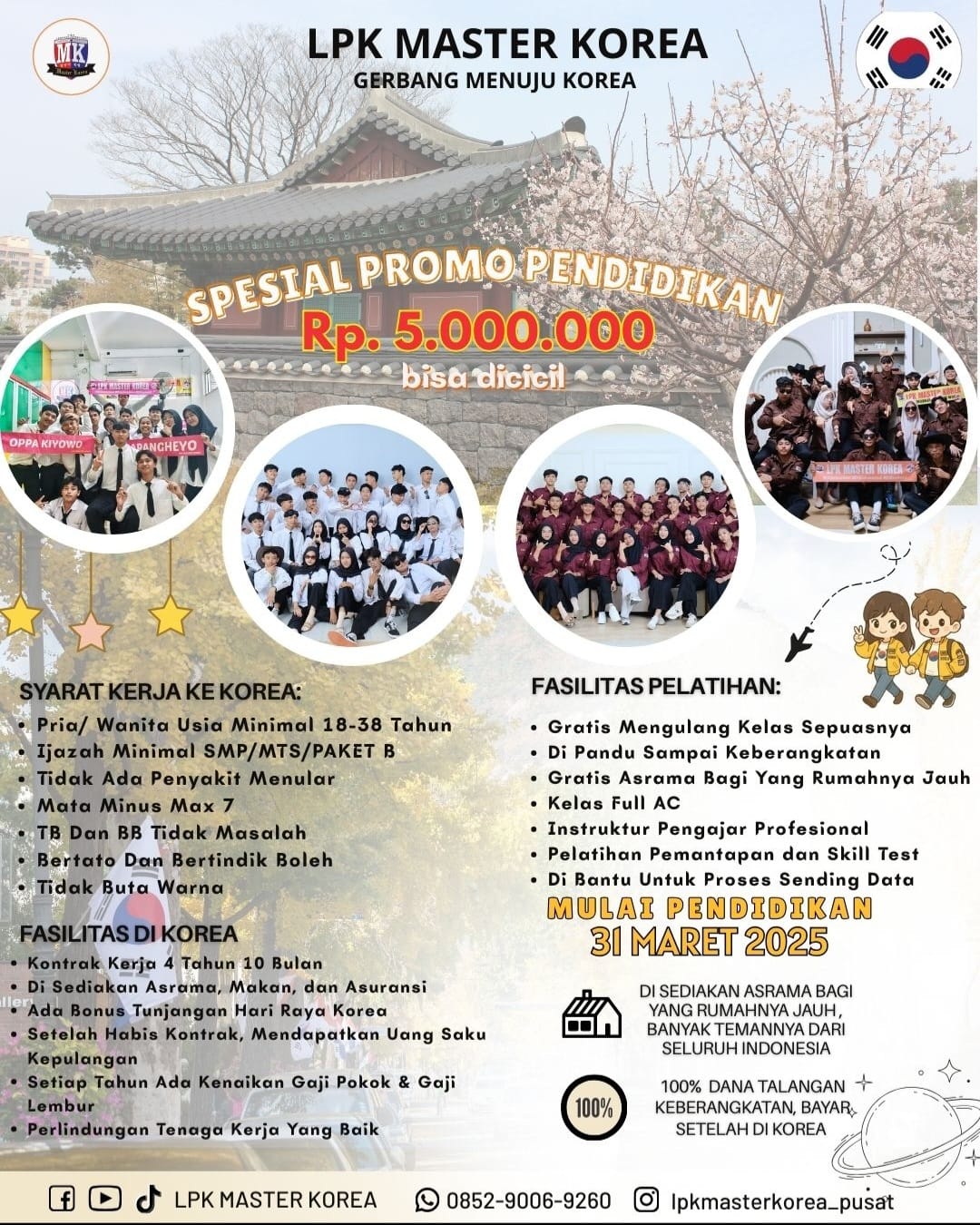 Informasi Pendaftaran LPK Master Korea