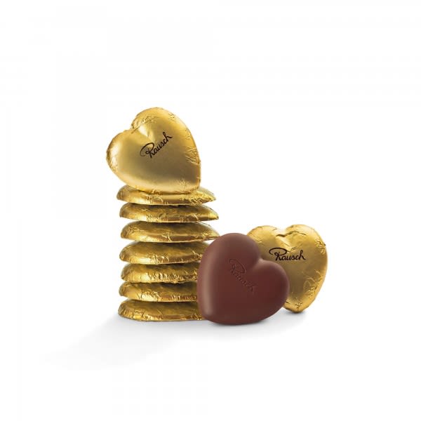 Schokoladen-Herzen Gold von Rausch