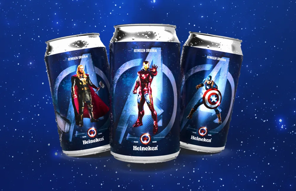 Les cannettes à l'effigie d'Avengers