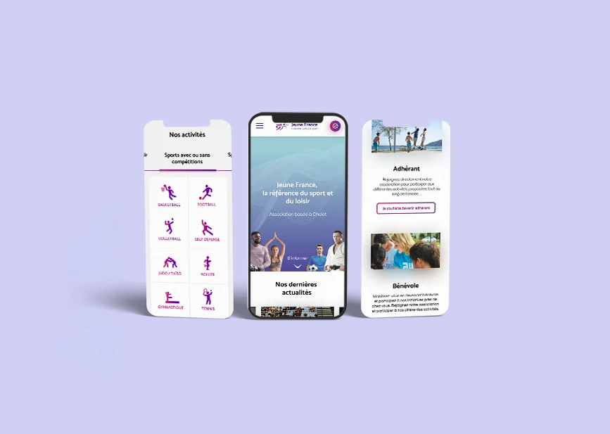 Écrans mobiles de la page d'accueil refondue