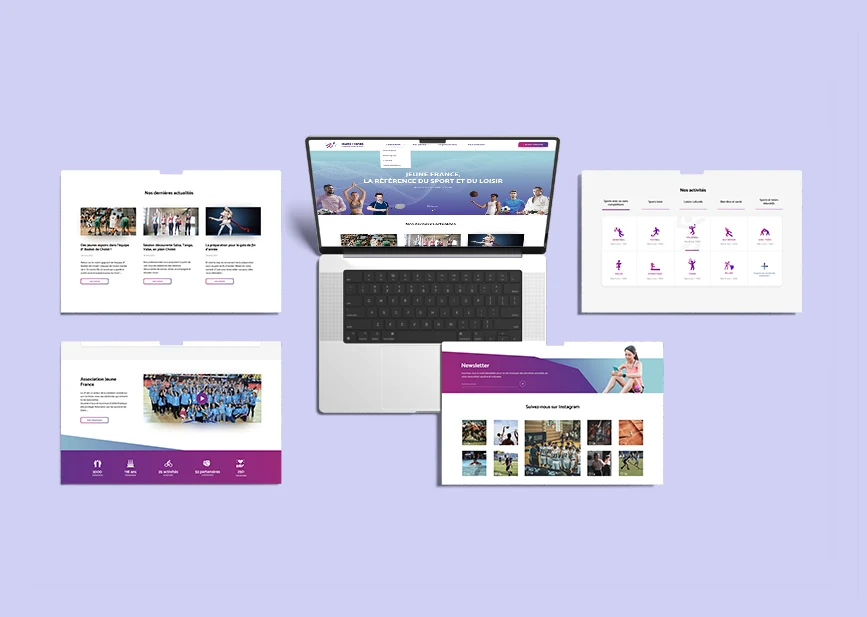 Écran d'accueil de la page refondue