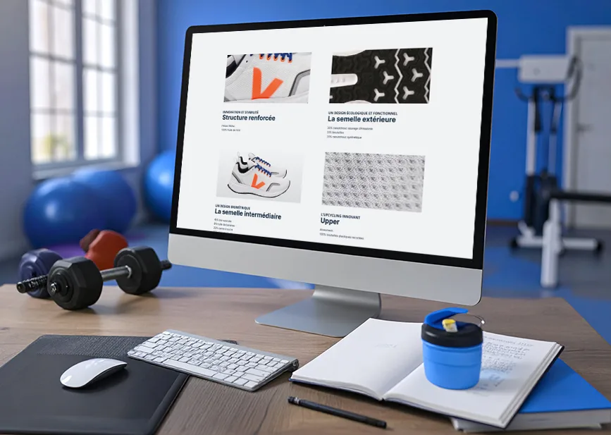 Écran d'accueil : Caractéristiques chaussure