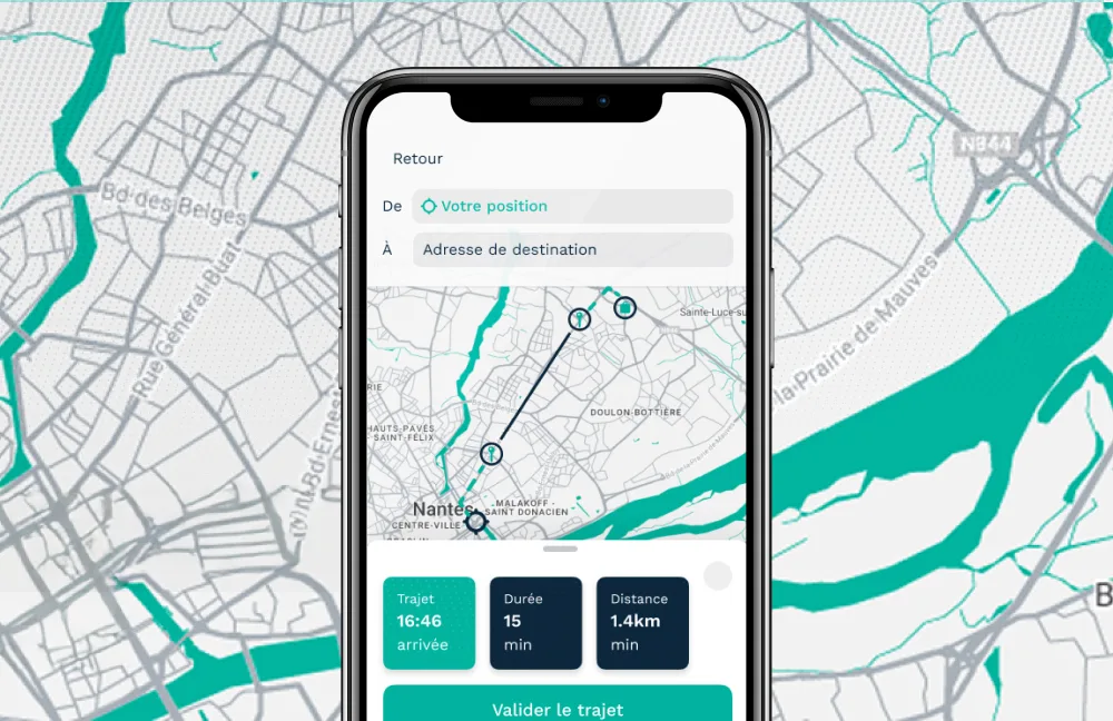 Écran de trajet type en tyrolienne