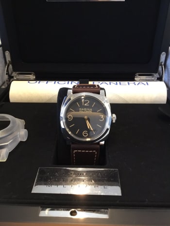 新橋買取ショップにて、パネライのラジオミール1940 3デイズ  マリーナミリターレ アッチャイオ PAM000587のお買取を致しました。 #PANERAI #新橋買取 #時計買取 #PAM00587 