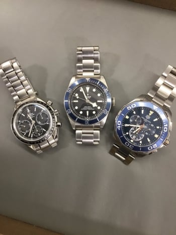 宝石広場　渋谷本店にてお買取りさせて頂きました🙂 人気、定番モデルを誠にありがとうございます😊 #オメガ　#チューダー　#タグホイヤー　#スピードマスター　#アクアレーサー　#ブラックベイ　#渋谷時計買取り 