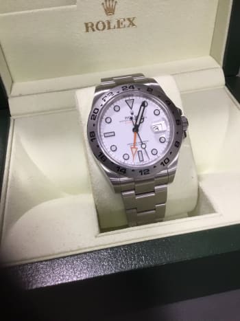 渋谷本店にてロレックスのエクスプローラーⅡのお買取りを致しました。ご来店頂きまして誠にありがとうございます。 デイトナと同様にホワイトダイアルが人気カラーとなります。 #ロレックス買取 #渋谷買取 #時計買取 