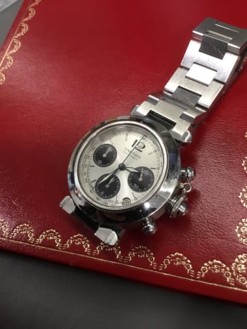 宝石広場　渋谷本店にてお買取りさせて頂きました🙂 懐かしのパシャCクロノをありがとうございます😊 #カルティエ　#パシャC #渋谷時計買取り 