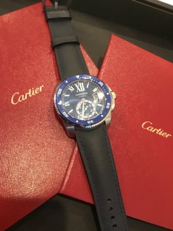 宝石広場　新橋買取ショップにてお買取りさせて頂きました♪ 寒い中ご来店頂きまして誠にありがとうございます😊 #カルティエ　#カリブルダイバー　#銀座時計買取り 