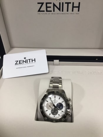 宝石広場　渋谷本店にてお買取りさせていただきました。 人気モデルをありがとうございます😊 #ゼニス　#クロノマスタースポーツ　#渋谷時計買取り 