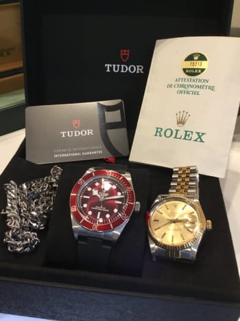 宝石広場　新橋買取ショップにてお買取りさせて頂きました♪ ご来店頂きまして誠にありがとうございます😊 #チューダー　#ロレックスデイトジャスト　#プラチナ買取り　#銀座時計買取り 