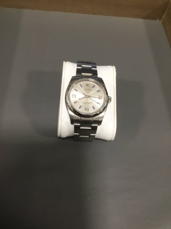 渋谷本店にてロレックス エアキング 114200 ブルーバーインデックスモデルをお買取りさせて頂きました。 