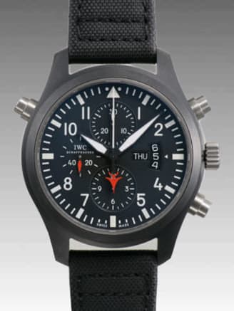 IW379901 パイロット・ウォッチ・ダブルクロノグラフ・トップガン ブラック