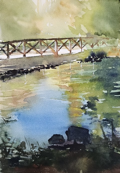 Parco Sempione - Original painting by Dejan Zivkovic