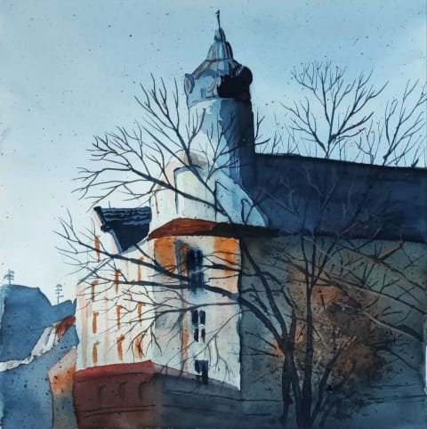 Afternoon in Novi Sad - Original painting by Dejan Zivkovic