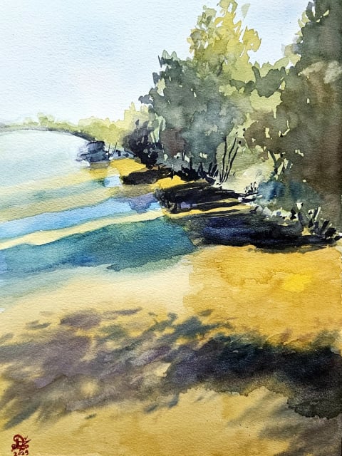 Between Srem and Macva - Original painting by Dejan Zivkovic