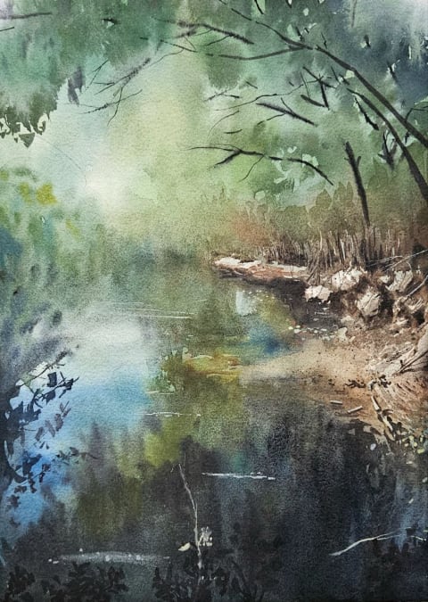 Krivaja - Original painting by Dejan Zivkovic