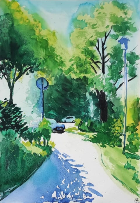 Summer in spring - Original painting by Dejan Zivkovic