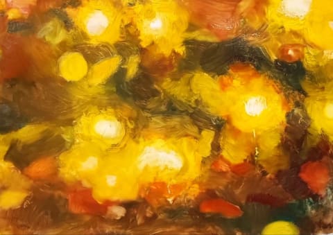 Tree tops - Original painting by Dejan Zivkovic