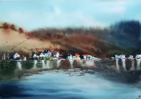 West Morava - Original painting by Dejan Zivkovic