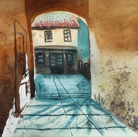 Wine road - Original painting by Dejan Zivkovic