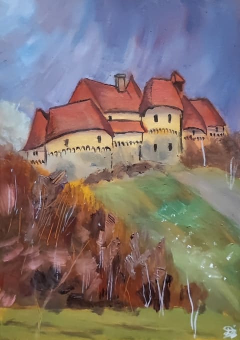 Castle - Original painting by Dejan Zivkovic