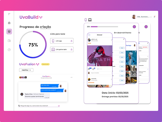Acompanhe seu projeto em tempo real com a plataforma da UvaBuild