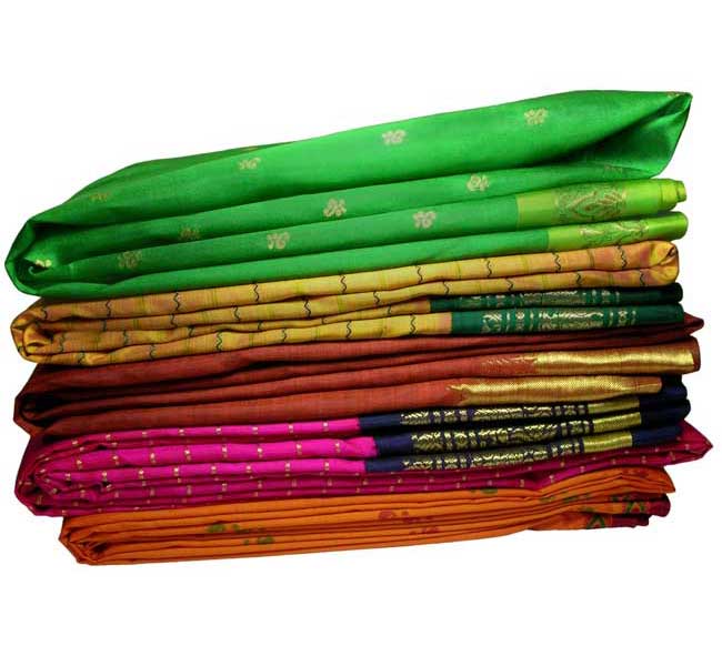 Folded or Stacked Sarees