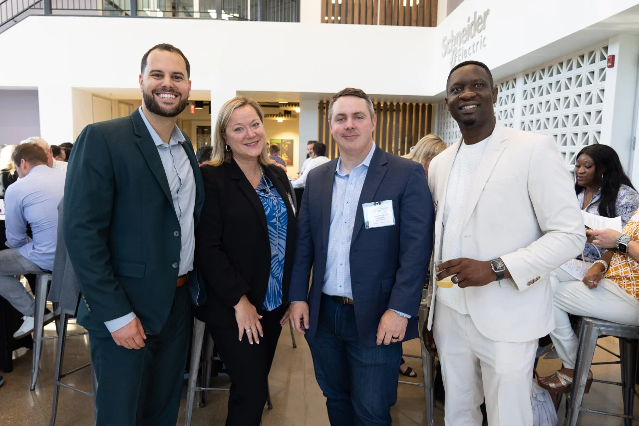 A photo of Garrett Mintz, Jodie Brinkerhoff, Benjamin Johnson, and Samuel Esho