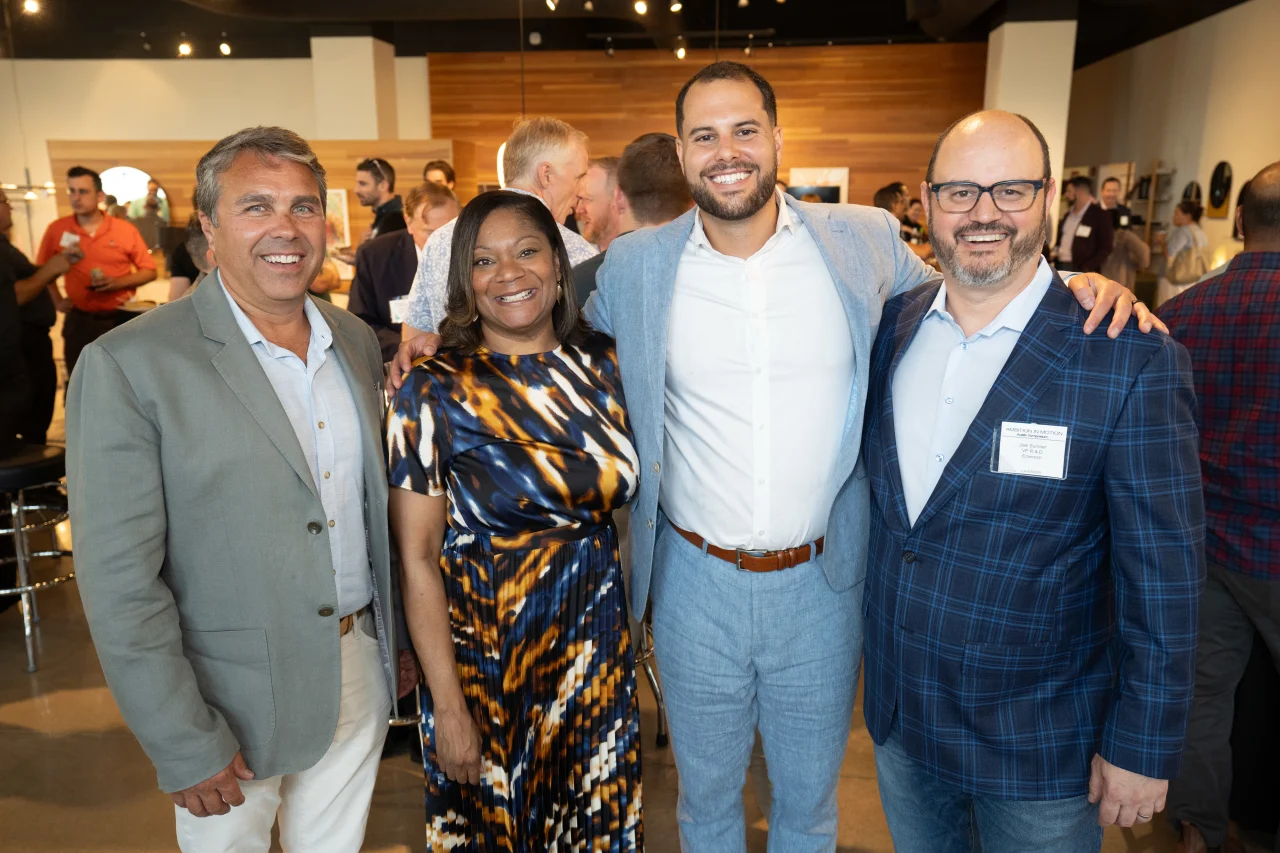 A photo of TJ Clark, Angela Shaw, Garrett Mintz, and Joel Sumner