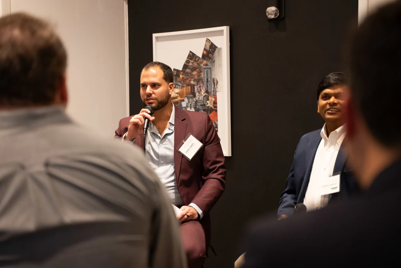 A photo of Garrett Mintz, Rupesh Sanghavi