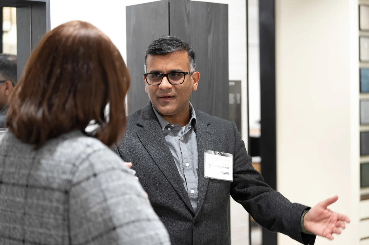 A photo of Yolanda Perez and Karthik Jeevakumar