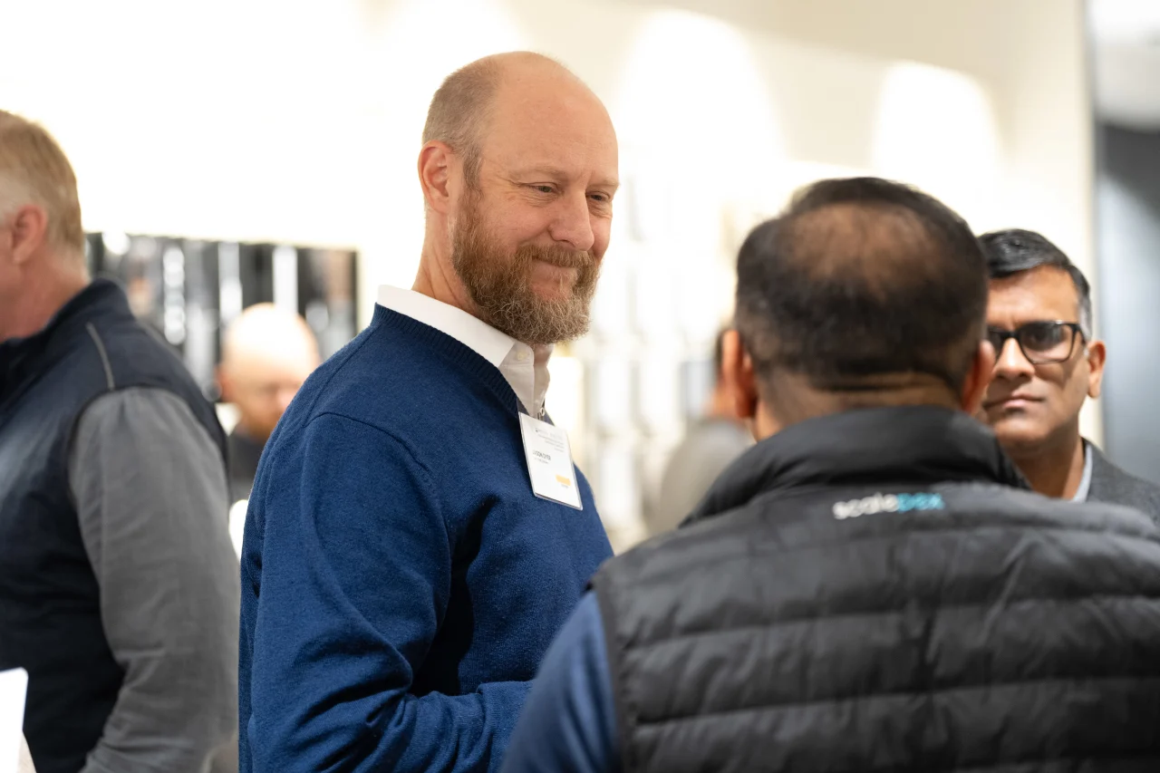 A photo of Jason Dyer, Naveed Patel and Karthik Jeevakumar
