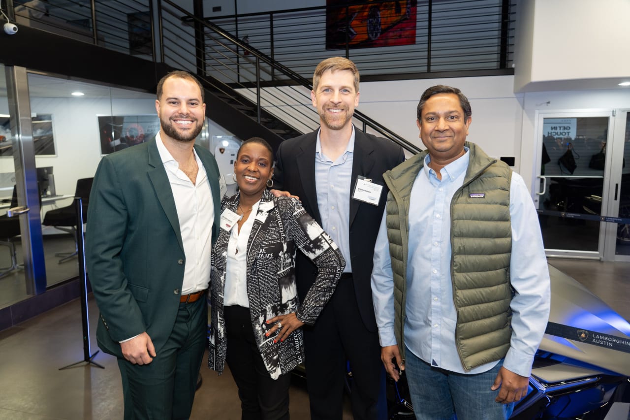 A photo of Garrett Mintz, October Ambrose, Byron French, Vivek Sagi