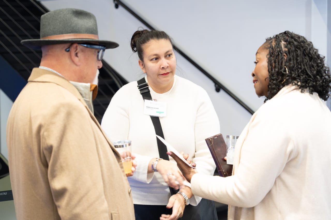 A photo of Scott Carley, Rebecca Stone, Tenishia Jackson
