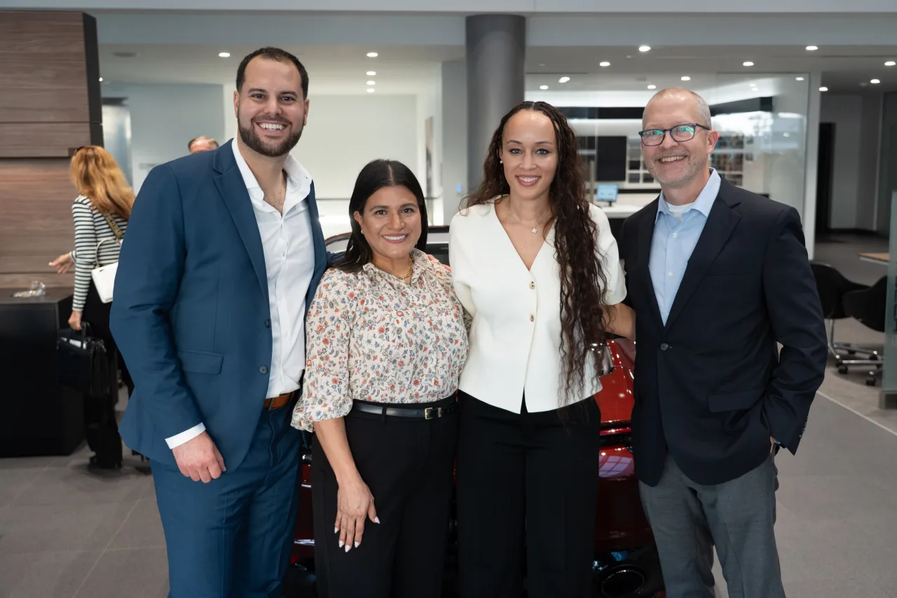A photo of Garrett Mintz, Erica Gil, Raquel Egbuonu, Scott Williamson
