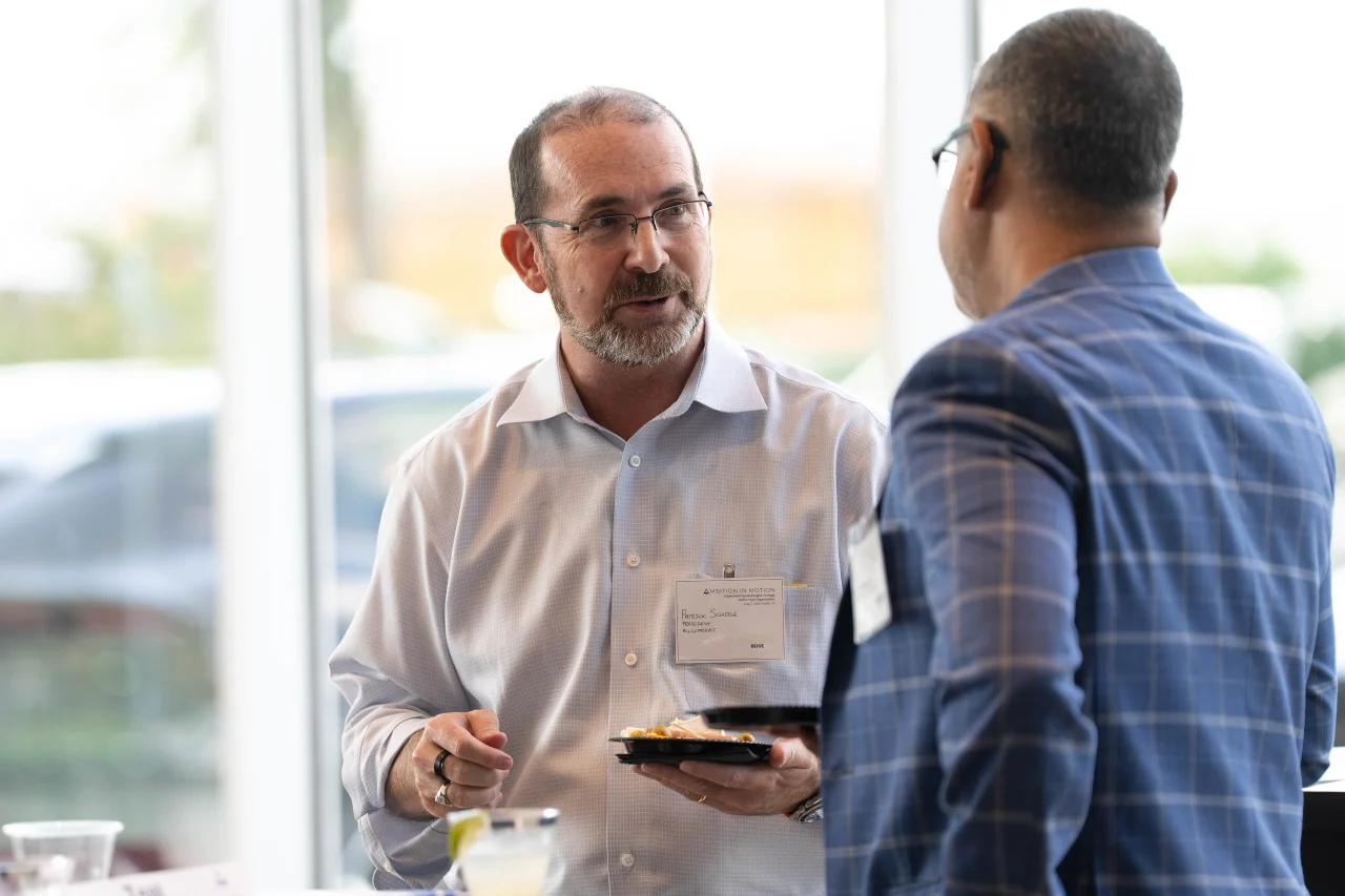 A photo of Patrick Schiele and Hassan Syed