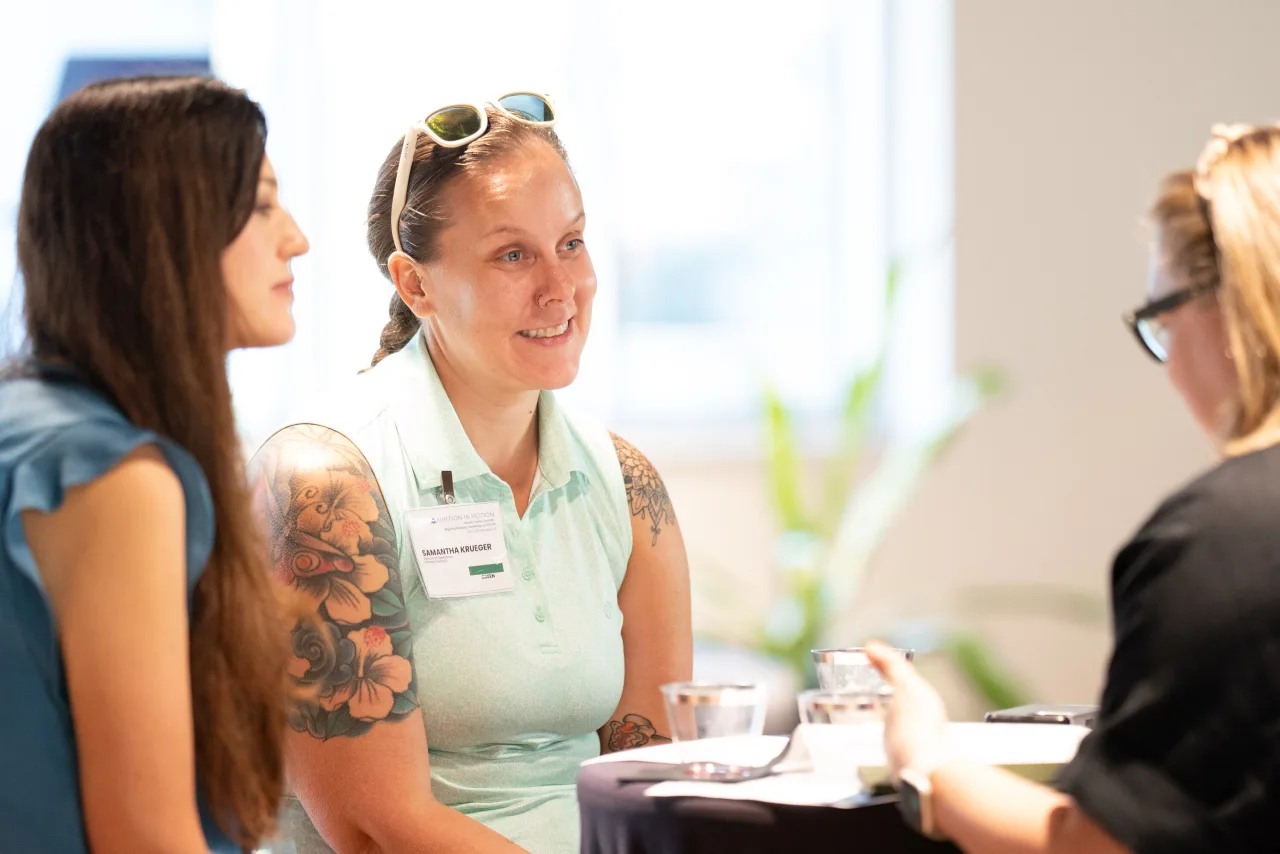 A photo of Samantha Krueger, Aimee Close, Leeanne Aguilar