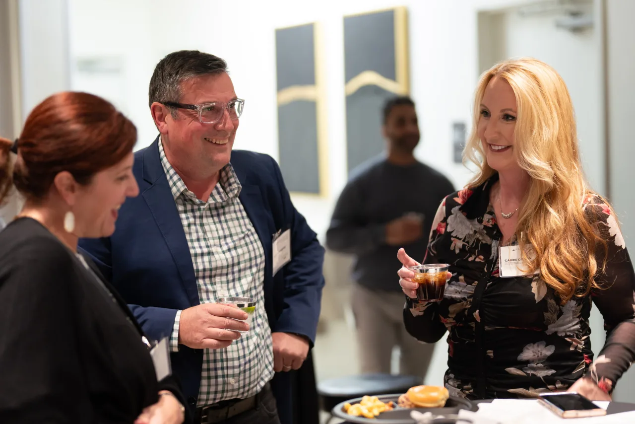 A photo of Suzanne Grover, Pedro Van Hoecke, and Carrie Corben