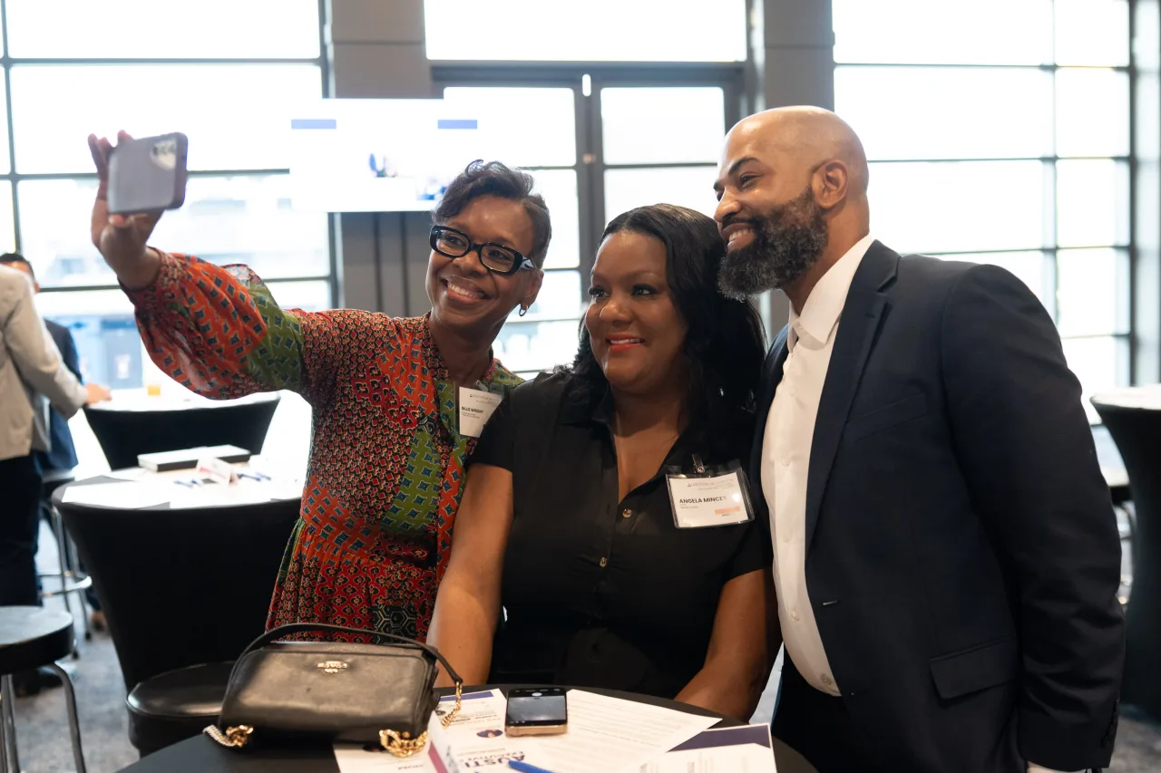 A photo of Billie Wright, Angela Mincey, Tony Reese